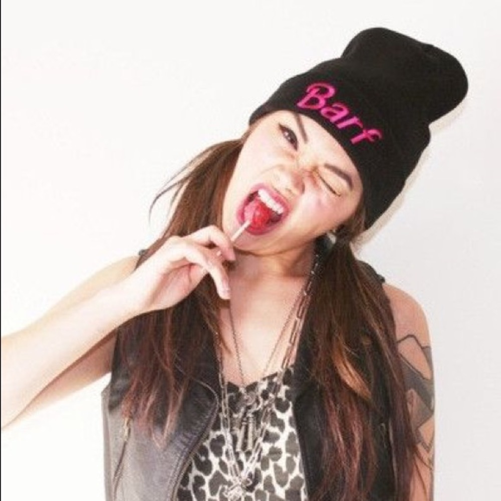 Petals and Peacocks Barf Beanie